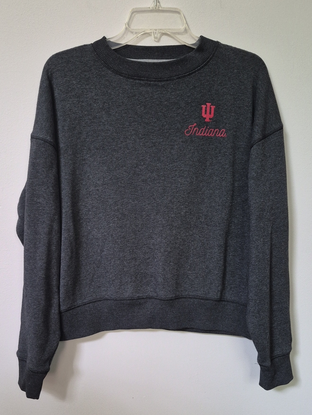 NCAA Indiana University IU Hoosiers Champion Crewneck Fleece Sweatshirt Womens M